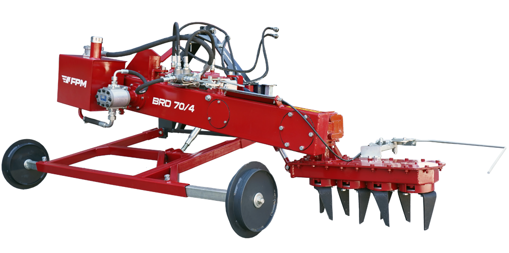 In-row power harrow